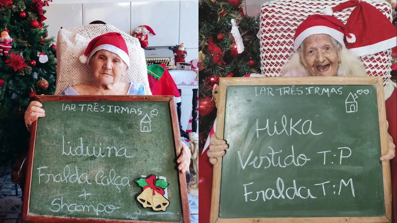 Imagem da notícia: Panetone, fraldas e pijama: lar de idosos faz campanha com pedidos de Natal 