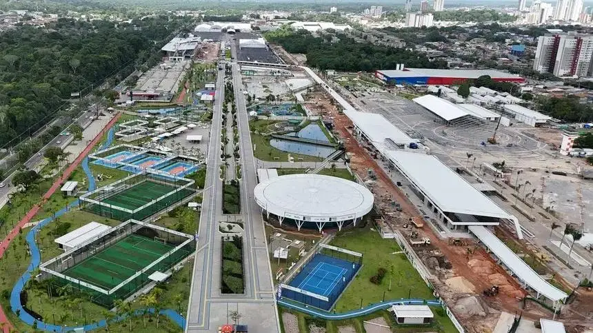 Foto aérea de Belém.