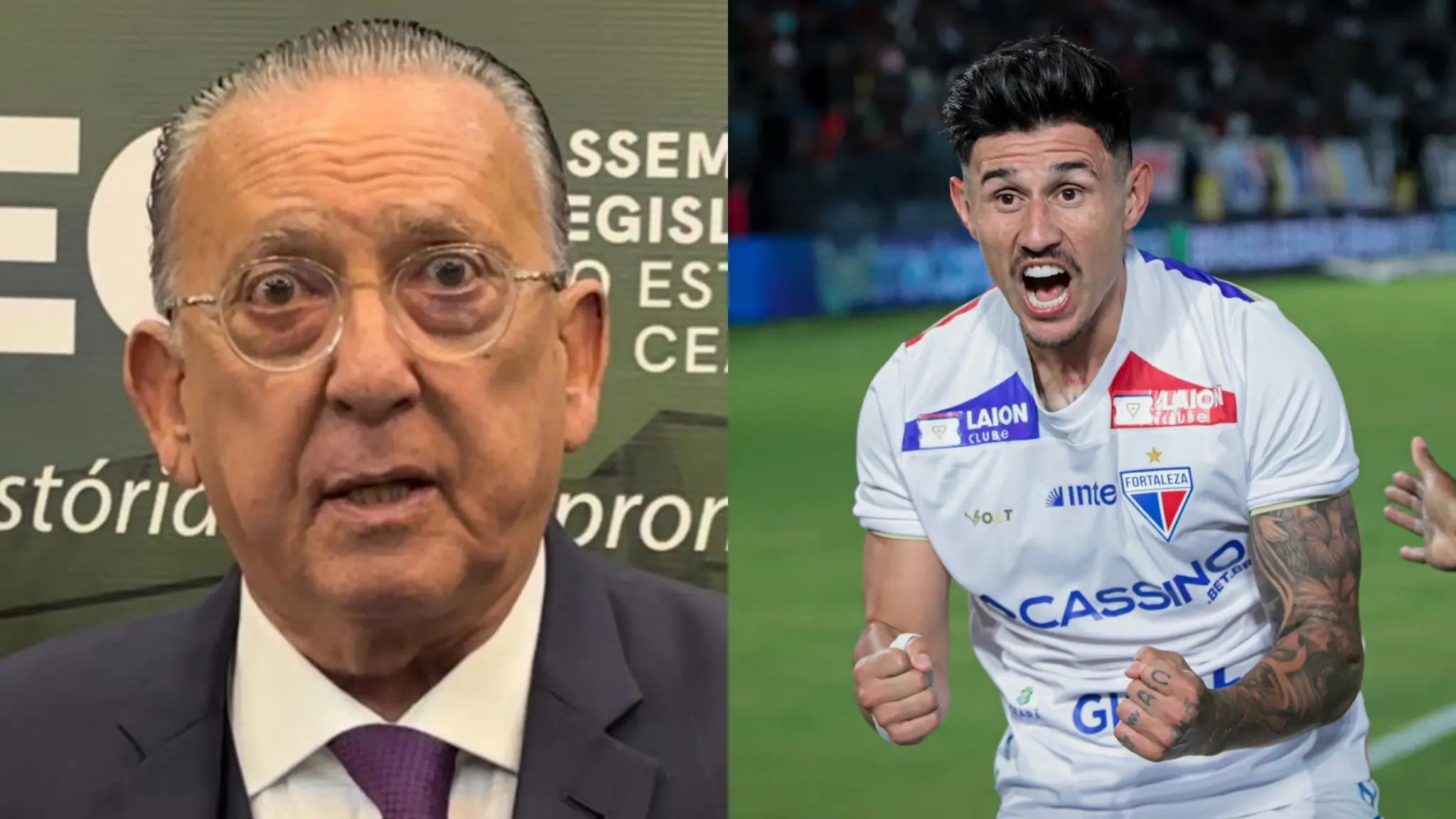 Imagem da notícia Galvão Bueno parabeniza Fortaleza após nova vitória na Série A: ‘o Laion está vivo’