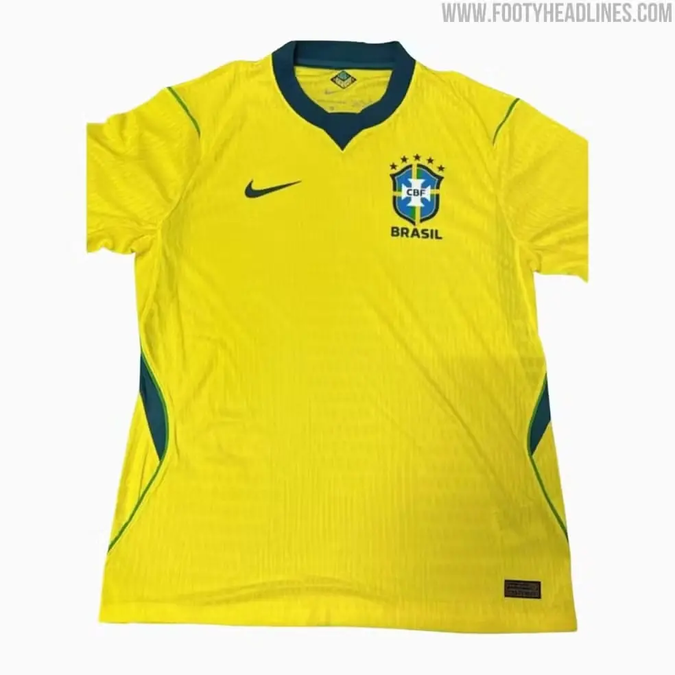 Imagem da notícia Copa do Mundo 2026: vazam imagens da nova camisa do Brasil inspirada no Tri de 1970