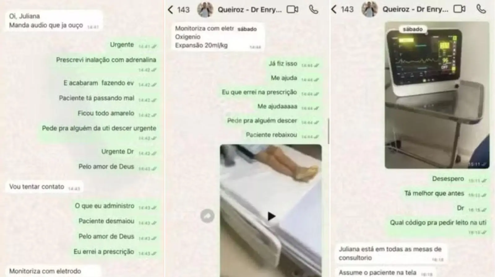 Imagem da notícia Caso Benício: Médica admitiu prescrição errada e não sabia como pedir leito de UTI