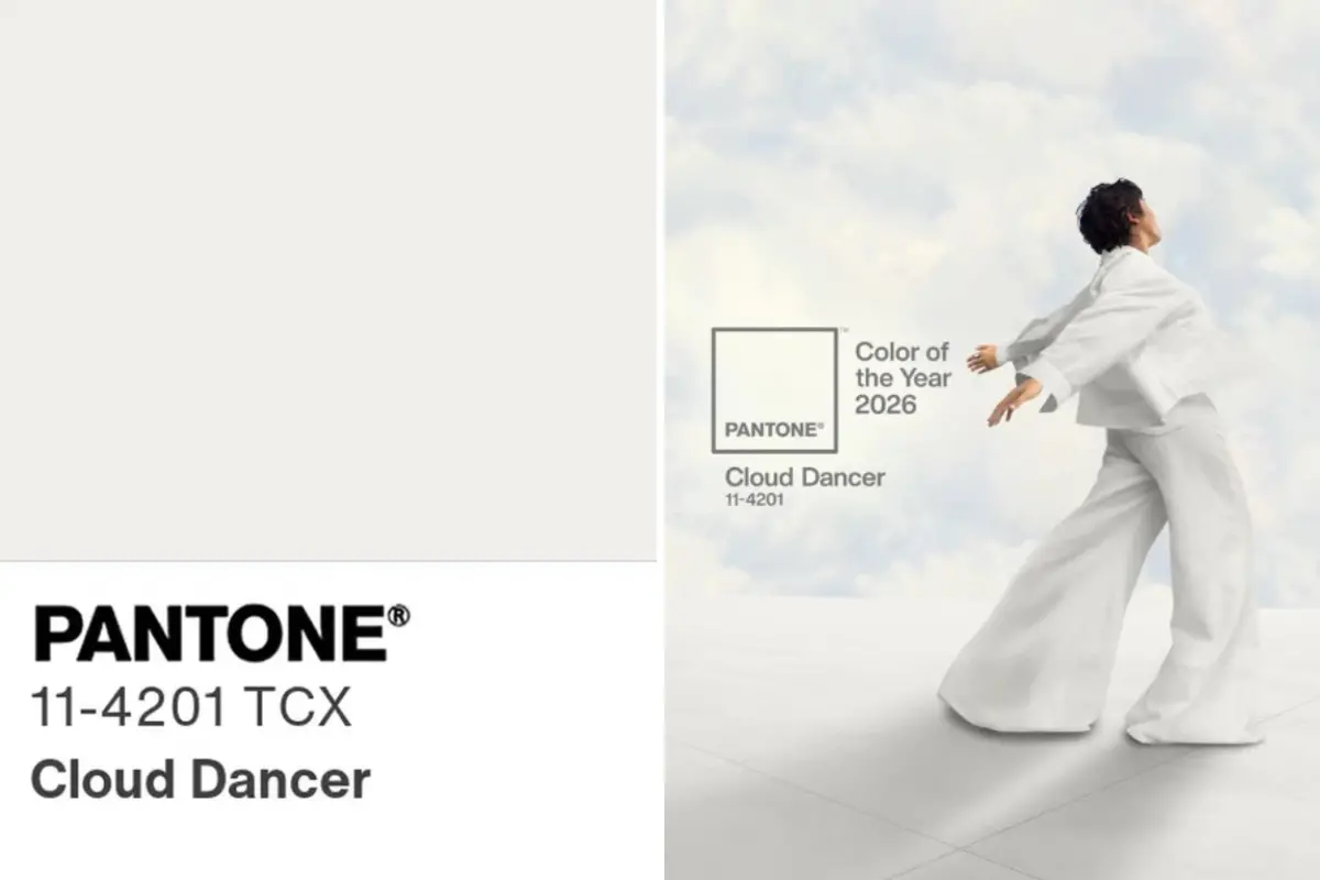 Imagem da notícia: Pantone anuncia 'Cloud Dancer' como cor do ano de 2026