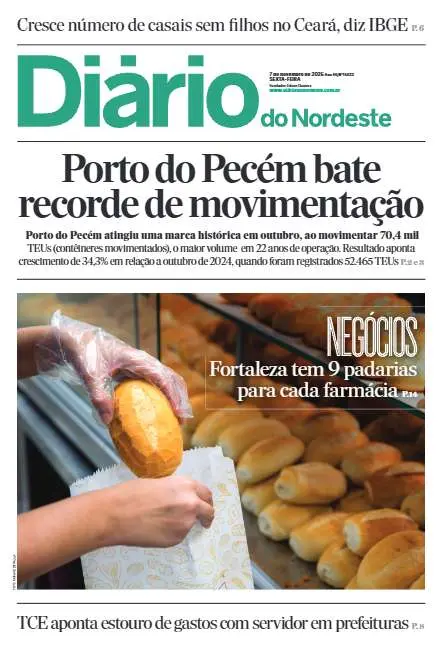 Capa da edição do dia