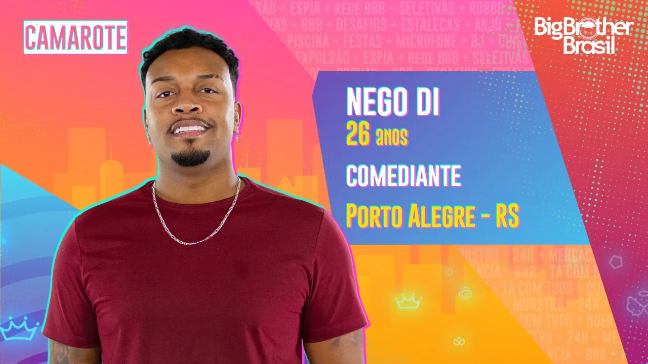 Nego Di é um dos participantes do BBB 21