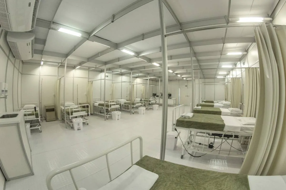 O hospital de campanha da Unimed será reativado ainda neste mês. A previsão é de que o equipamento terá 45 leitos