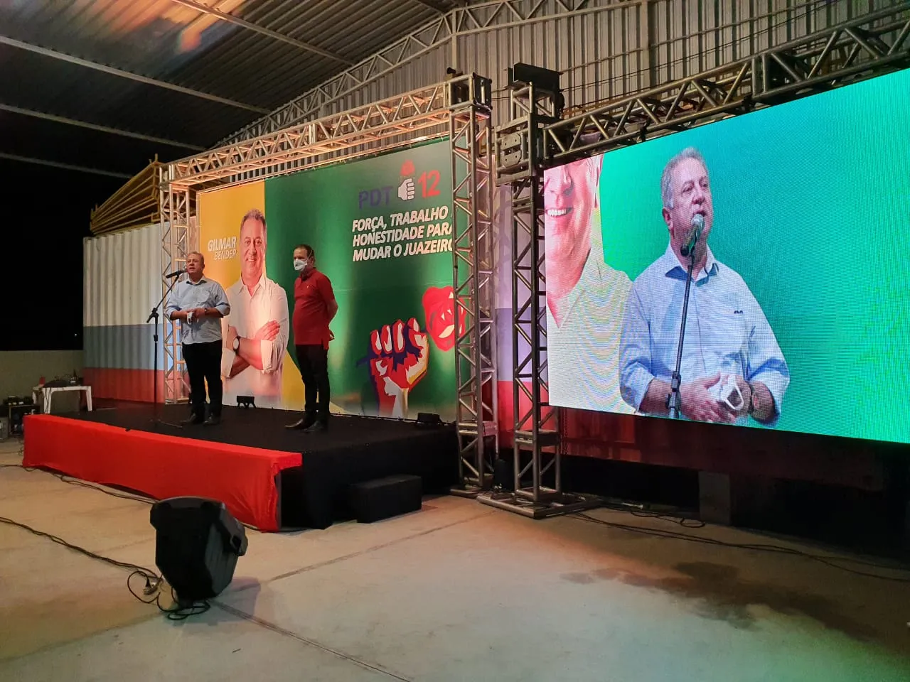 Gilmar Bender anunciou apoio a Glêdson Bezerra (Podemos) durante convenção do partido, em Juazeiro do Norte.