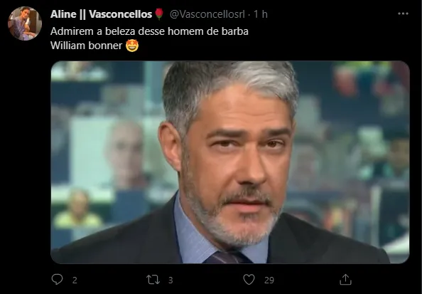 Aparência do jornalista foi muito elogiada