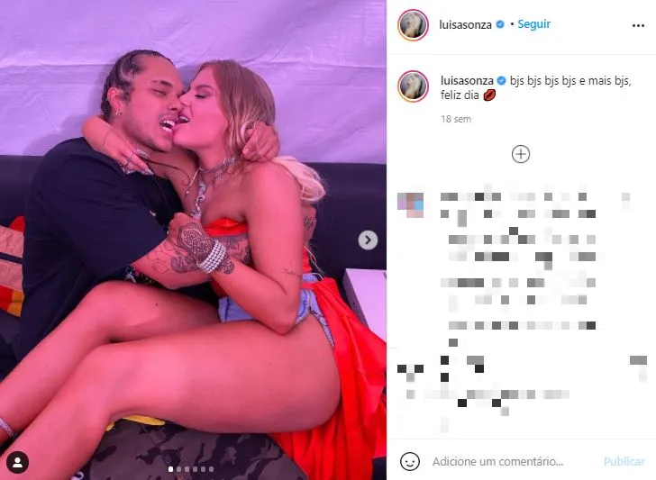 Nas redes sociais, Luísa e Vitão compartilhavam imagens carinhosas do relacionamento