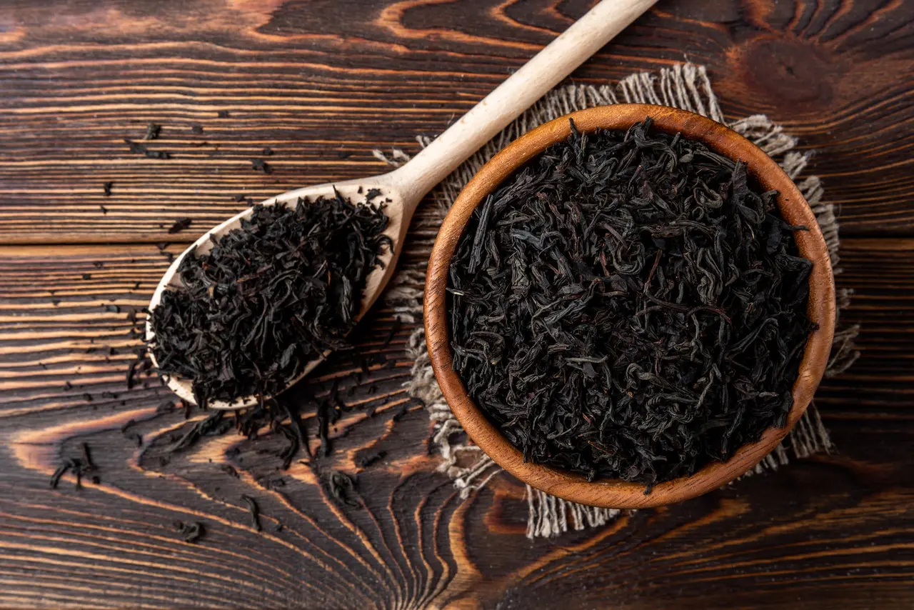 Folhas secas da Camellia sinensis