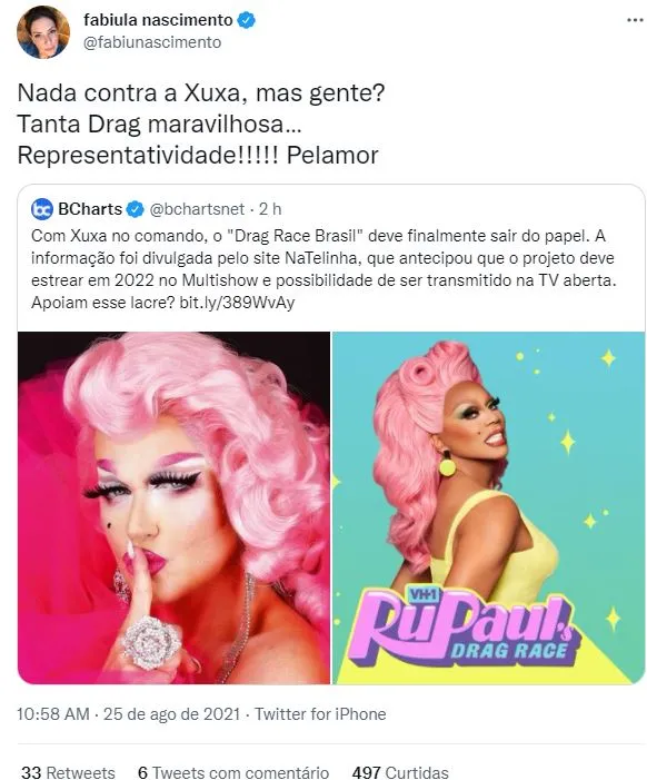 Com a divulgação da atração, diversos usuários do Twitter criticaram a escolha de Xuxa
