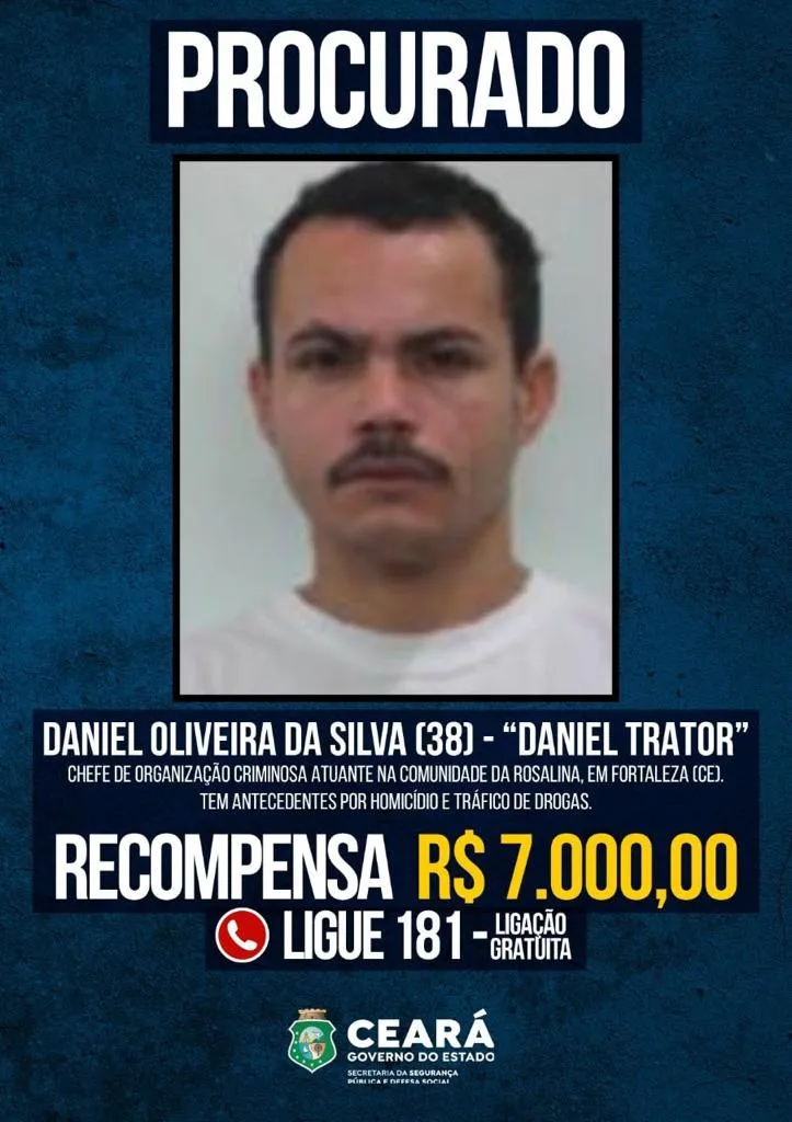 Foto divulgada pela Secretaria da Segurança Pública antes de ele ser encontrado