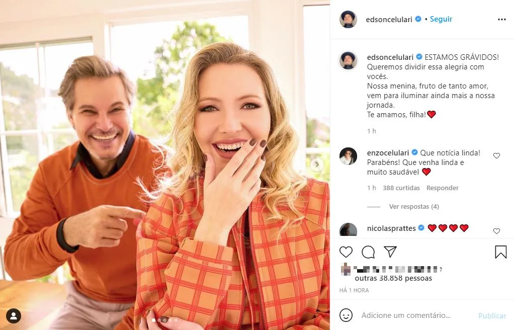 Diversos famosos exprimiram felicitações ao casal