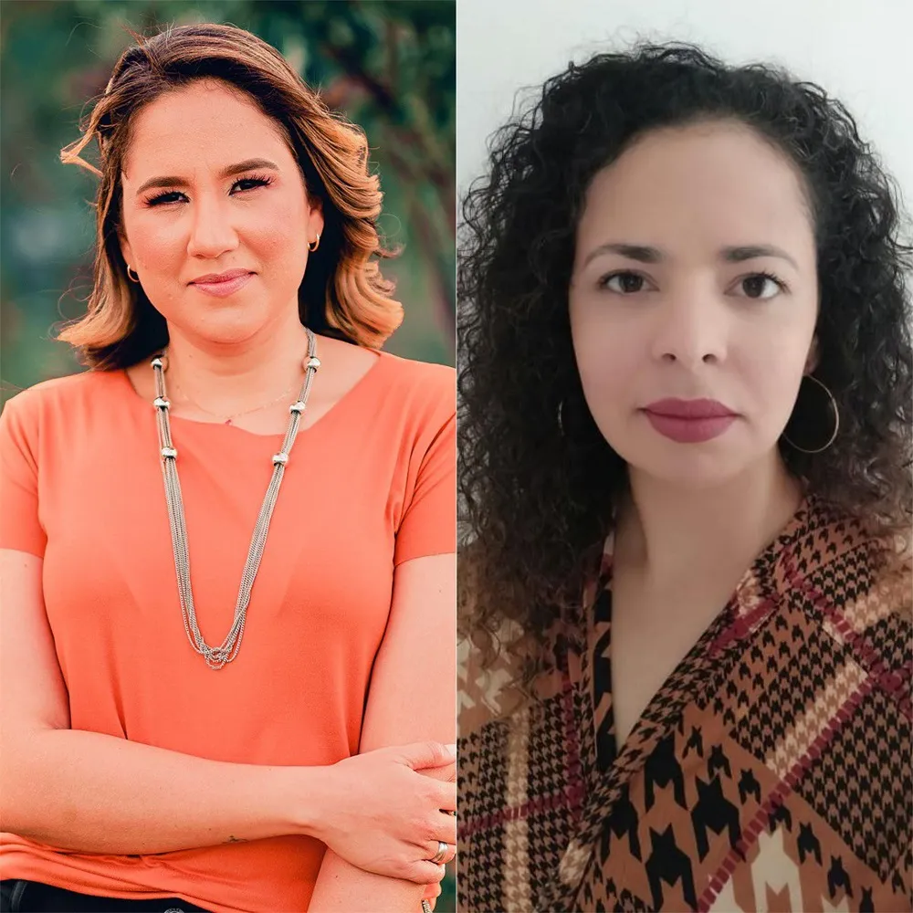 Da esquerda para a direita, Olga Loiola e Raquel Andrade, representantes da OAB-CE: 