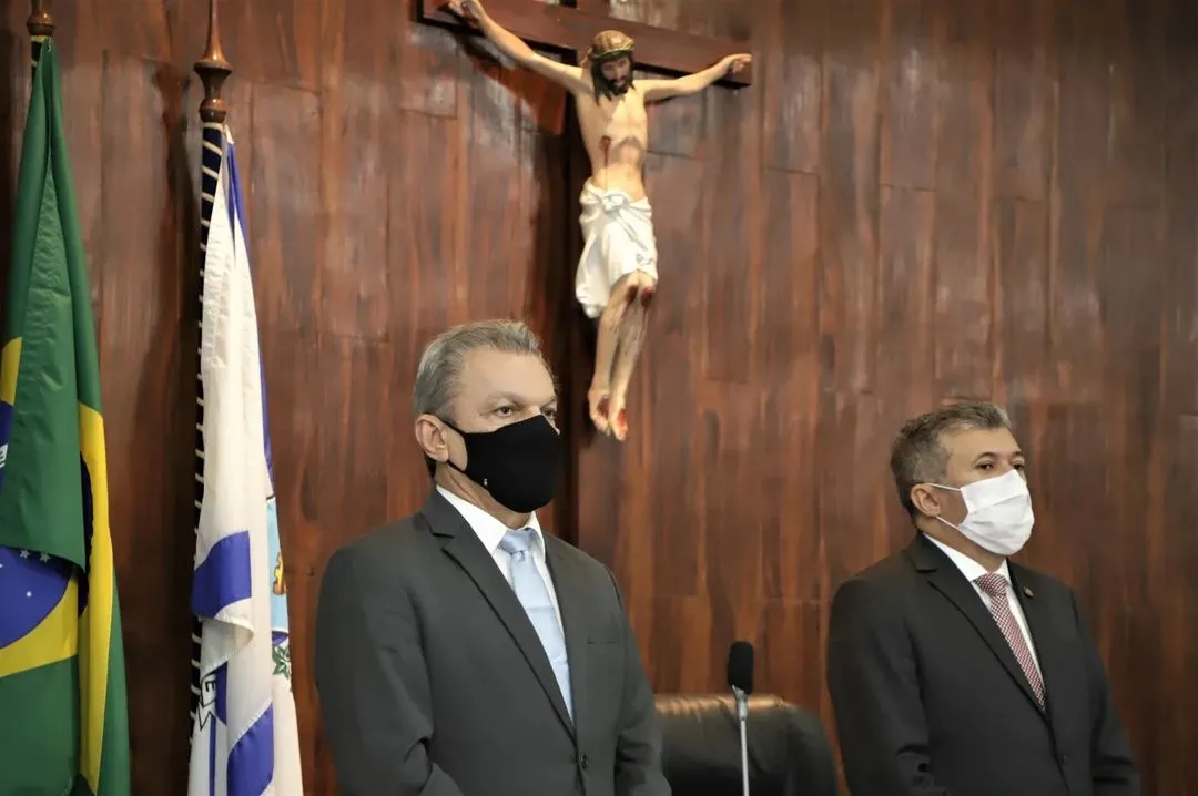 Prefeito José Sarto e o presidente da Câmara Antônio Henrique (PDT)