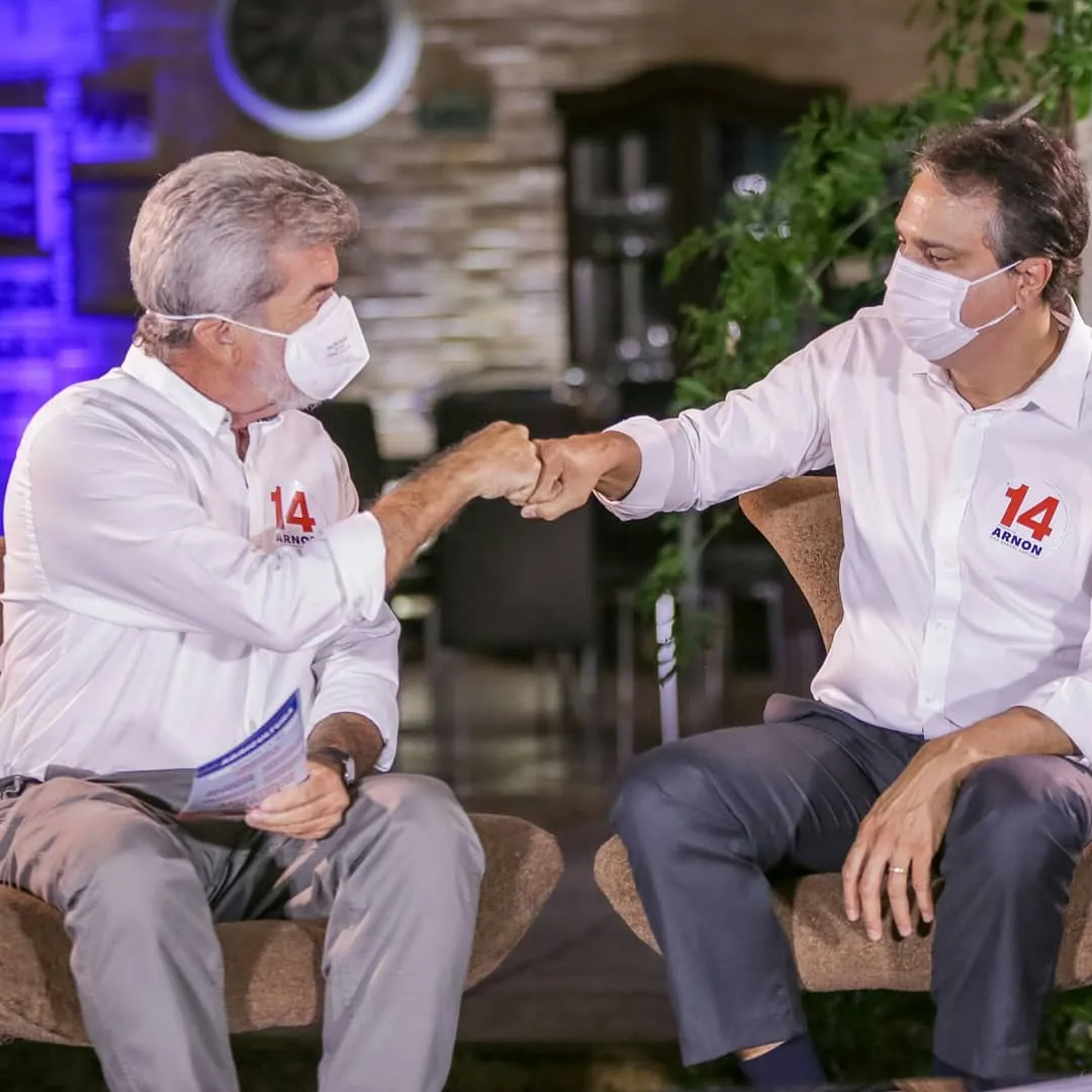 Camilo Santana participou da campanha de Arnon Bezerra, ainda no PTB, que tentou reeleição na prefeitura de Juazeiro do Norte em 2020.