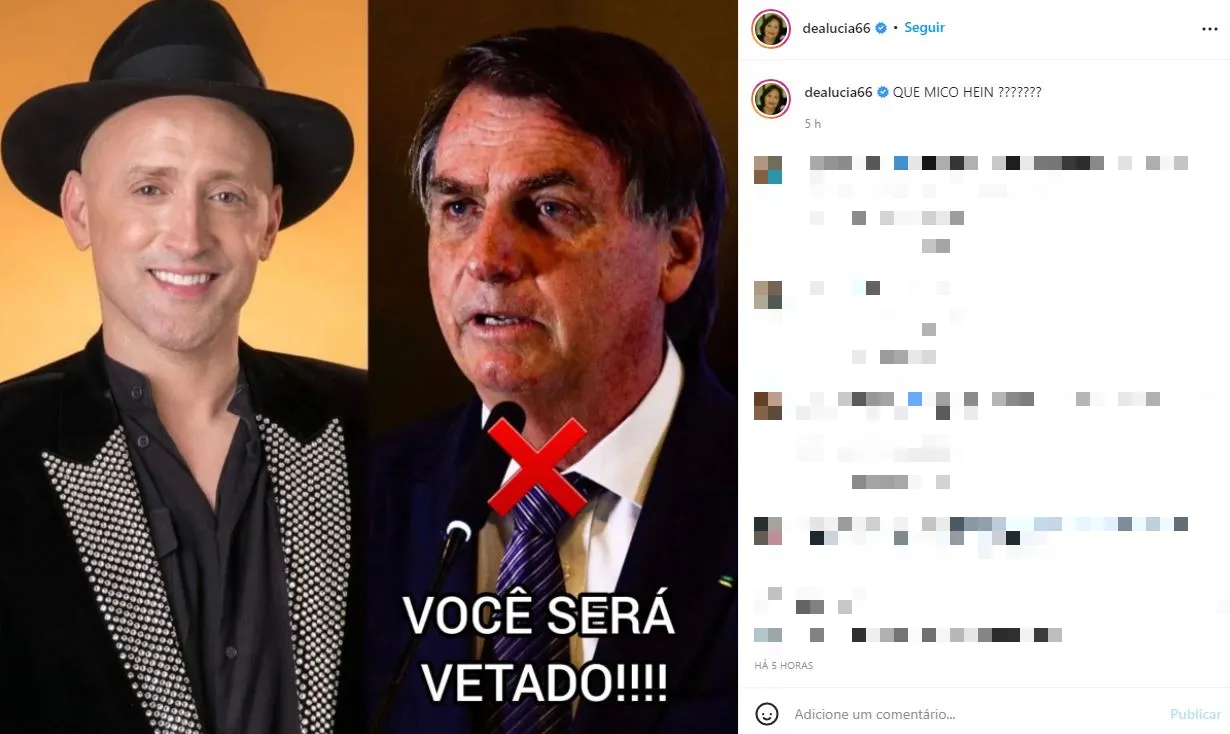 Déa Lucia usou a conta do Instagram para se posicionar