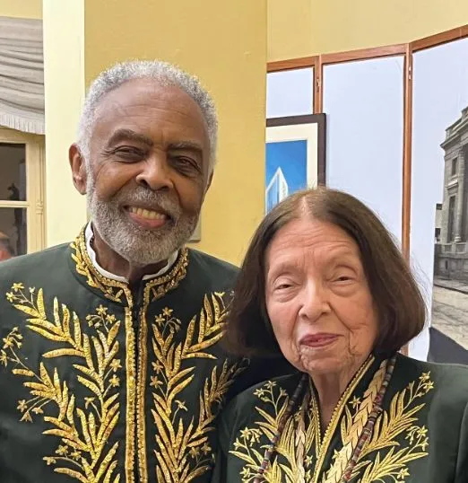 Gilberto Gil e Nelida Piñon se encontraram durante cerimônia na ABL