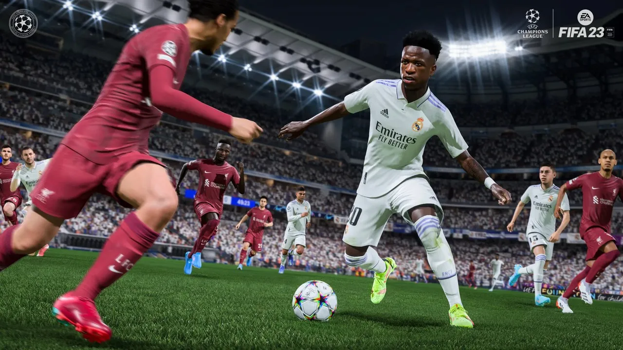 O brasileiro Vini Júnior, do Real Madrid, foi destacado no trailer do game Fifa 23