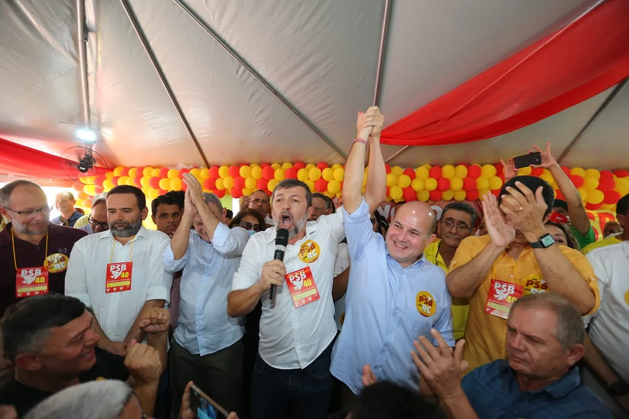 Vice-prefeito de Fortaleza, Élcio Batista, com Roberto Cláudio