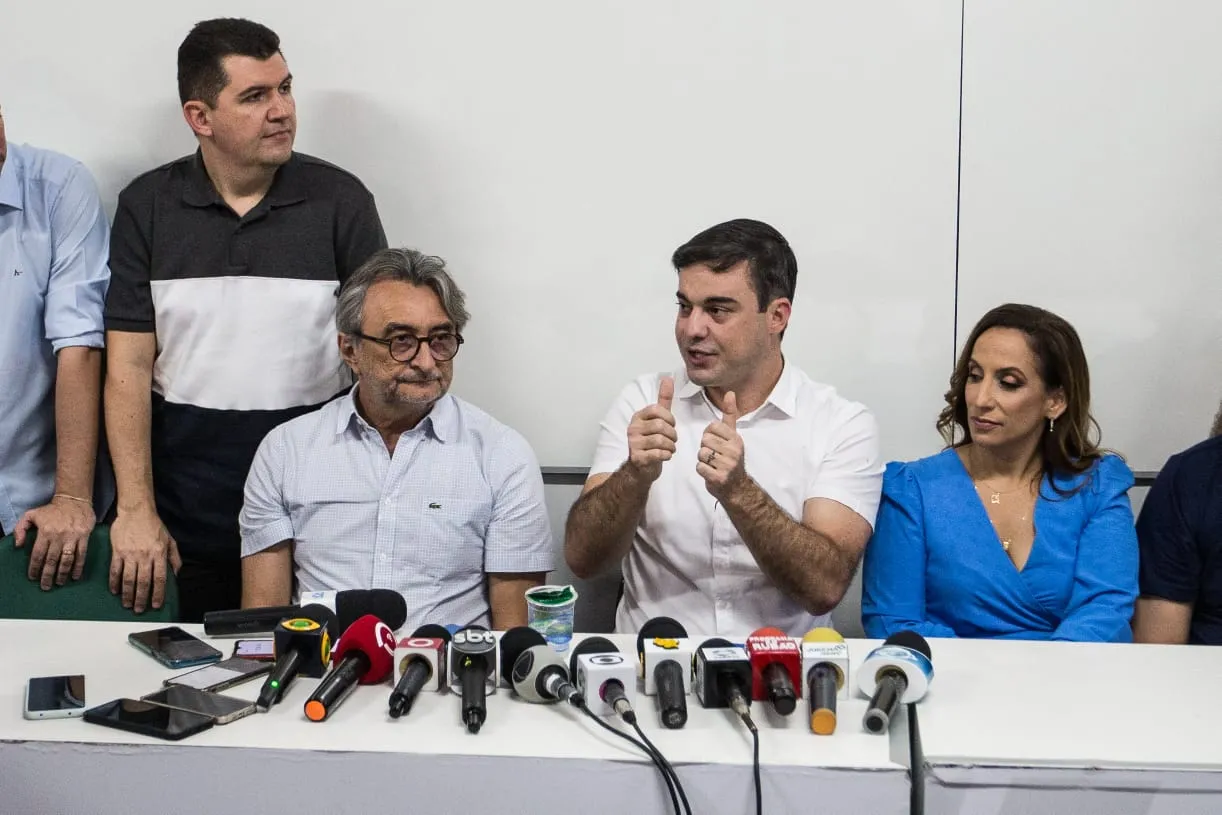 Presidente do PL, Acilon Gonçalves, participou da coletiva ao lado de Wagner