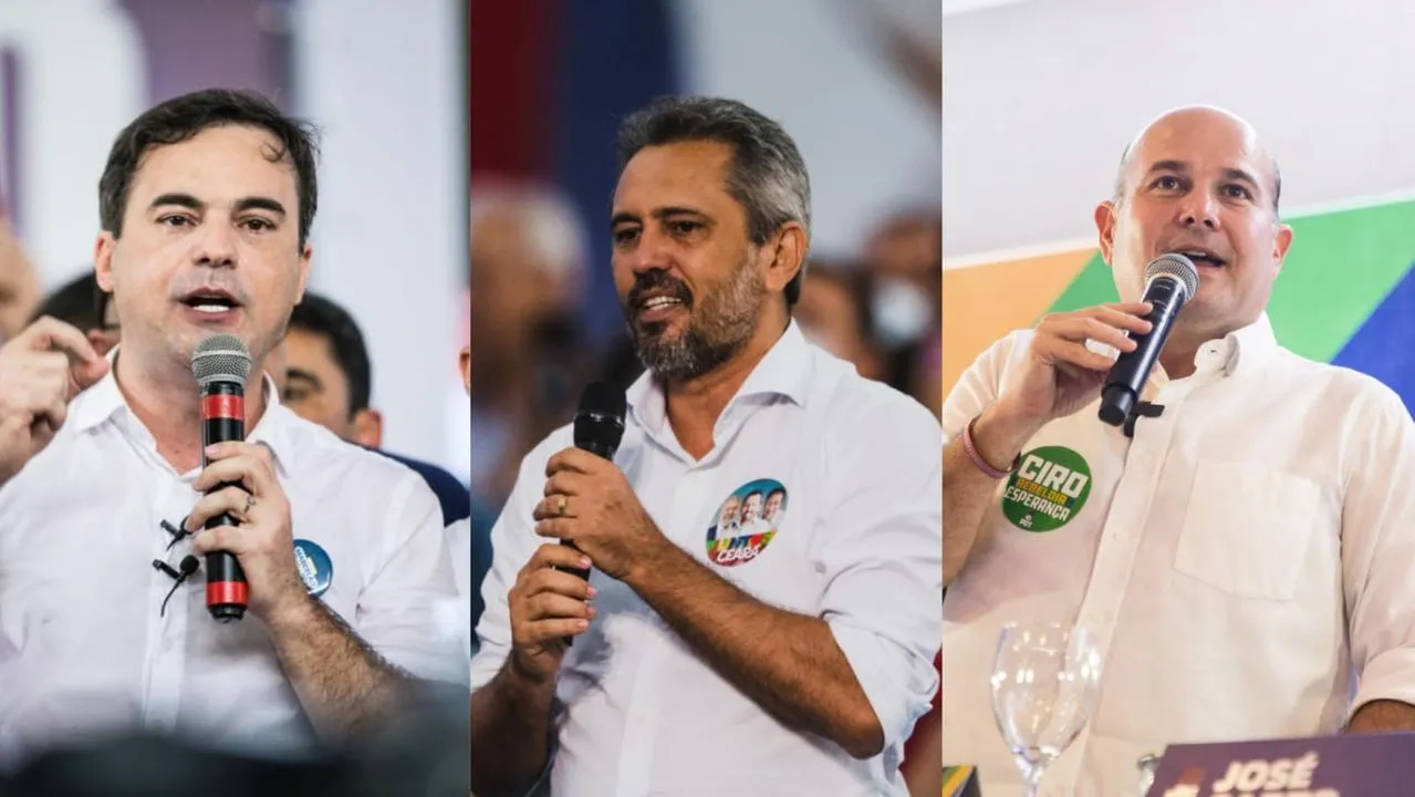 Capitão Wagner, Elmano de Freitas e Roberto Cláudio lideram disputa pelo Governo do Ceará