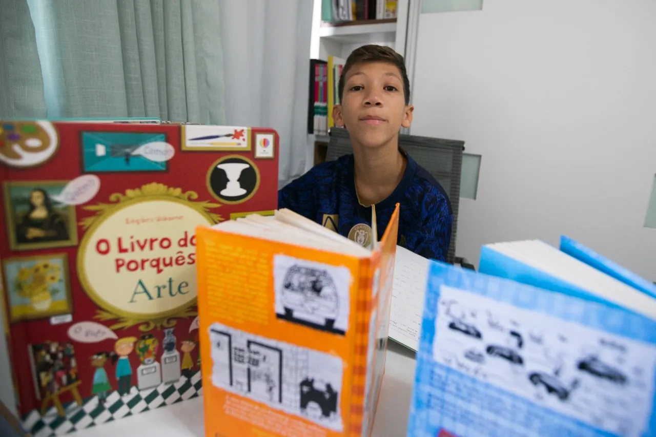 Ruan Kilian, com 12 anos, tem superdotação do tipo acadêmico-intelectual