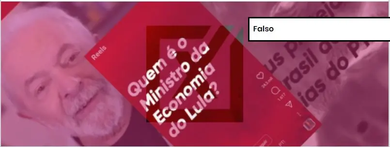 montagem indicando que conteúdo sobre lula é falso