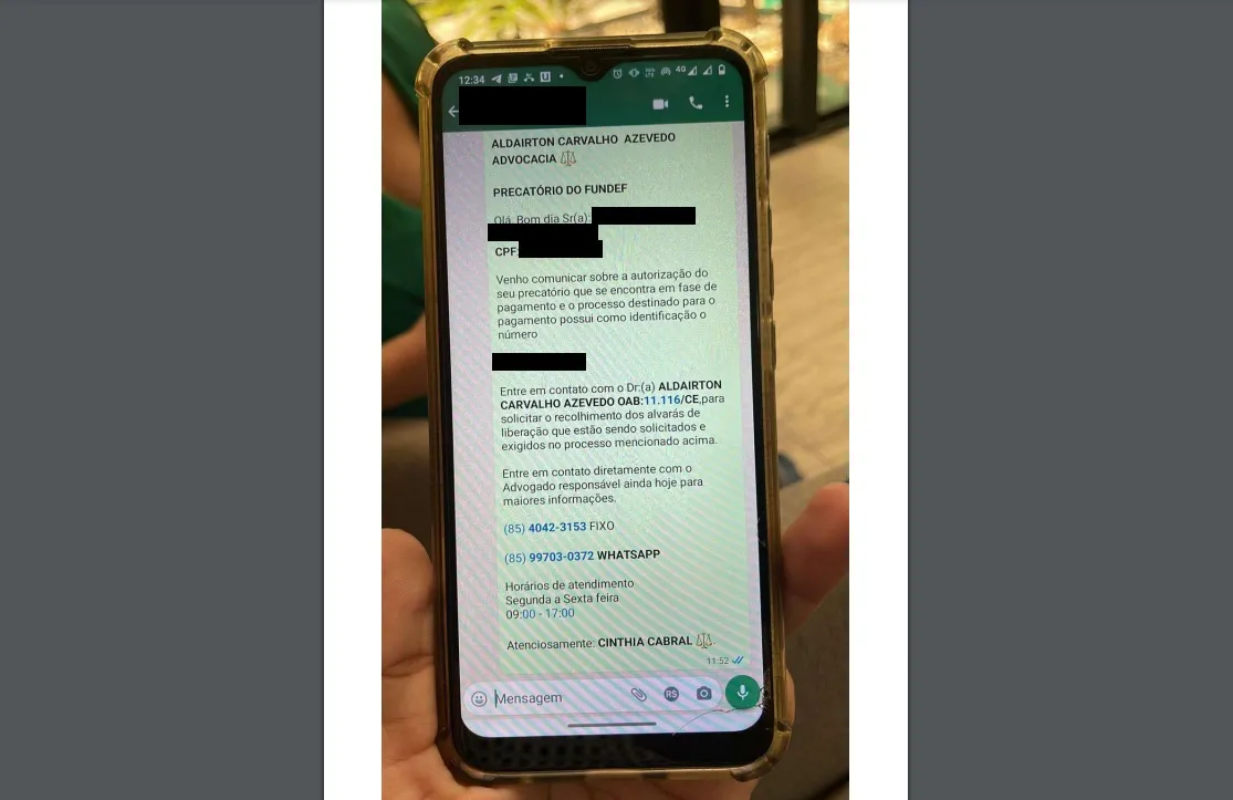 Estelionatário se passou por advogado na rede social WhatsApp