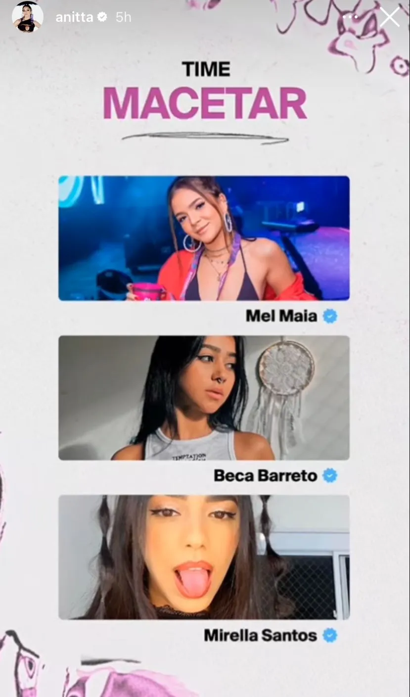 As influenciadoras bateram os outros cinco trios