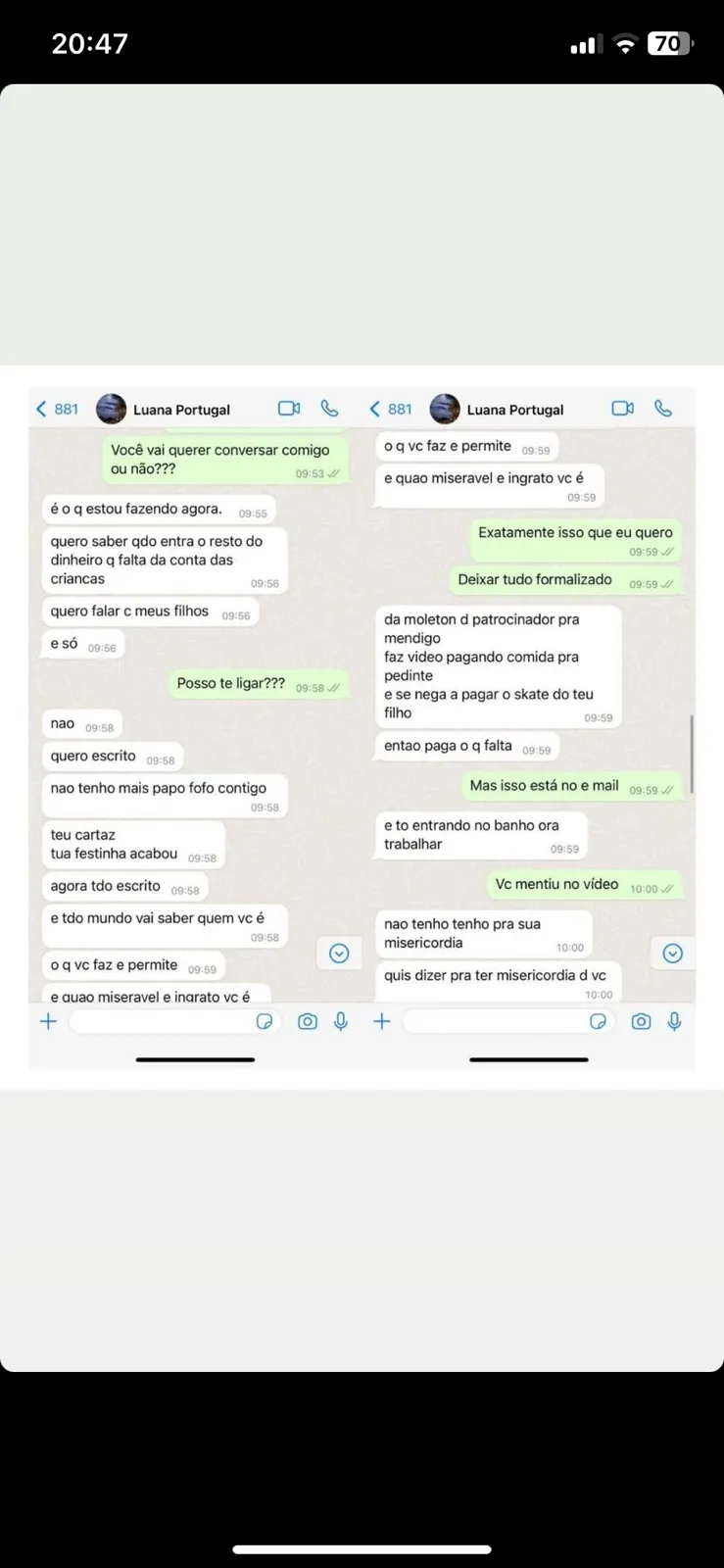 Ex-casal tem trocado farpas nas redes sociais