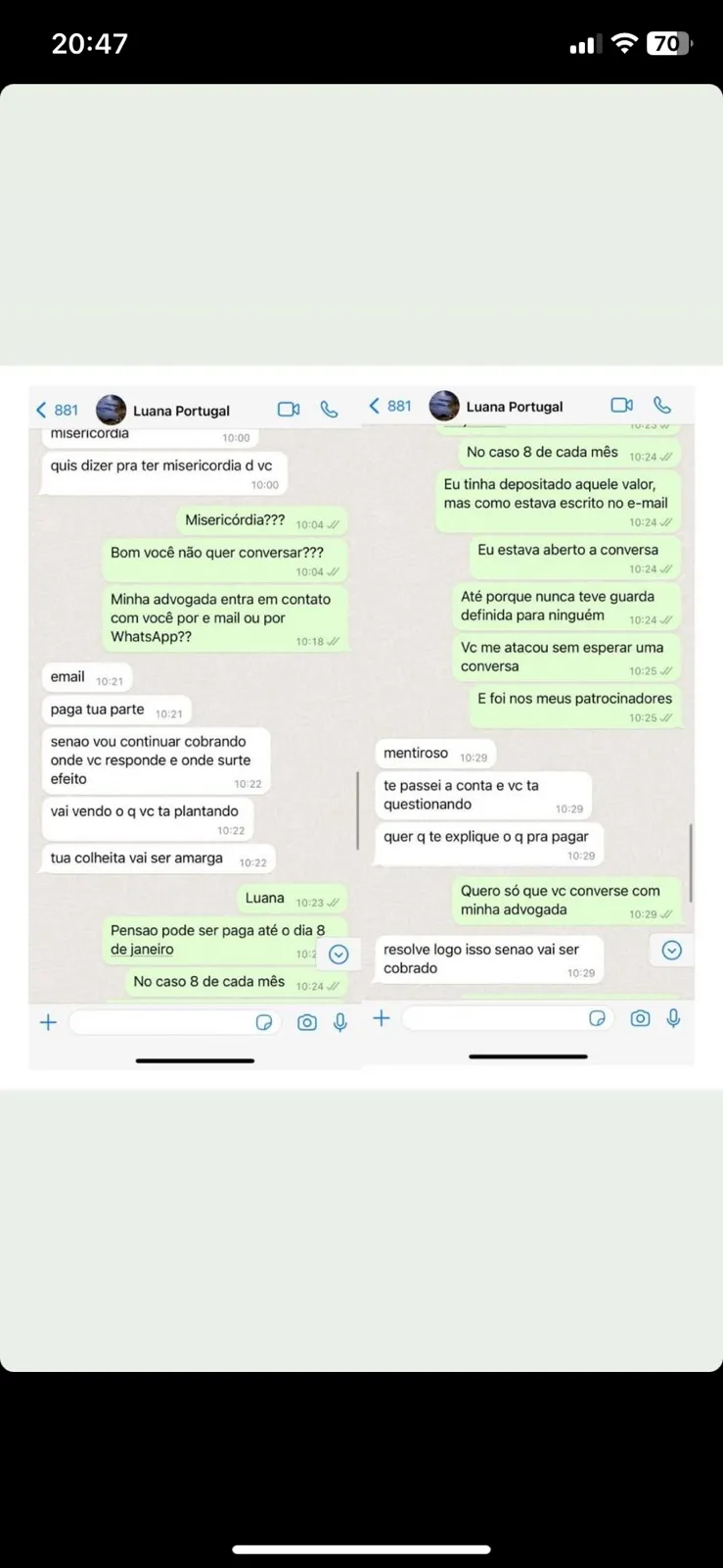 Surfista disse que a sua advogada entrará em contato com Luana para formalizar acordo