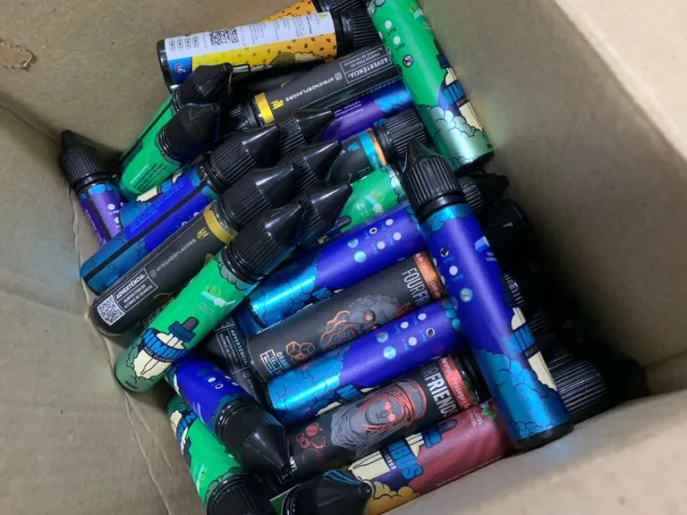 Cigarros Eletrônicos apreendidos em Canindé nesta terça