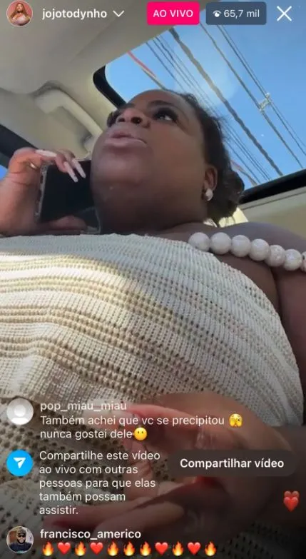 Jojo fez live na manhã desta sexta-feira (10)