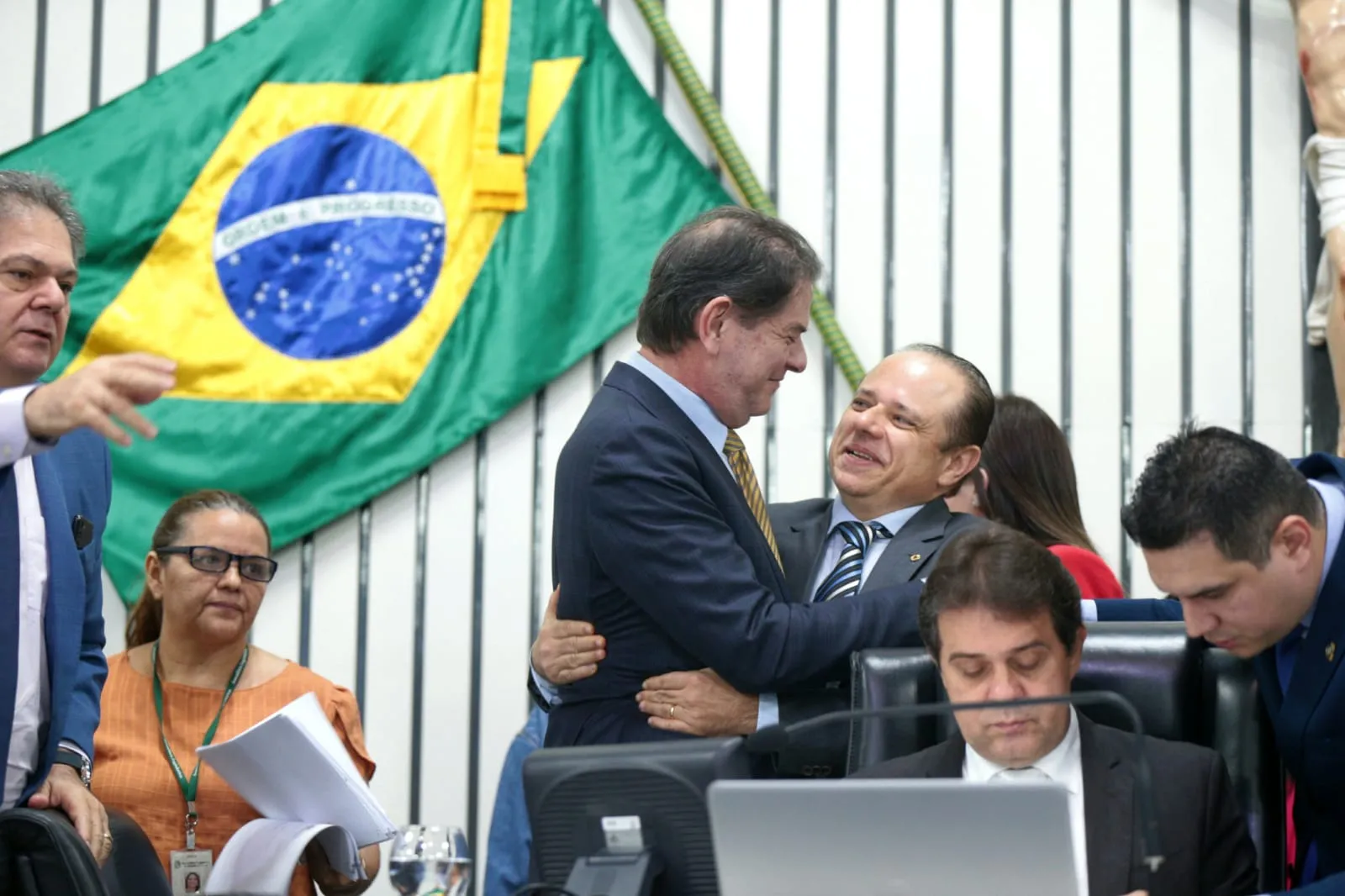 Cid Gomes e o deputado estadual Cláudio Pinho, aliado do ex-prefeito Roberto Cláudio