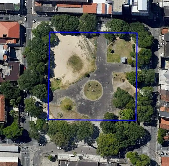 Área sinalidade pela Cagece como sendo o espaço ocupado pelo reservatório no subsolo