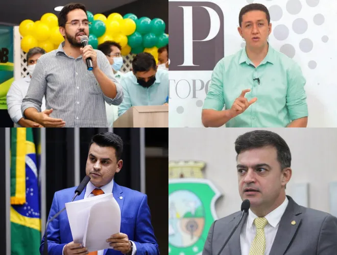 Davi de Raimundão (MDB), Glêdson Bezerra (Podemos), Yury do Paredão (PL) e Fernando Santana (PT) poderão disputar a prefeitura de Juazeiro em 2024, segundo interlocutores.