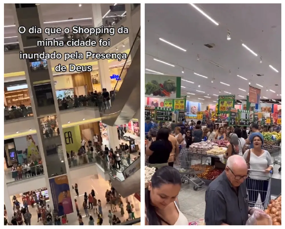 Clientes entoam louvor em supermercado do Rio de Janeiro
