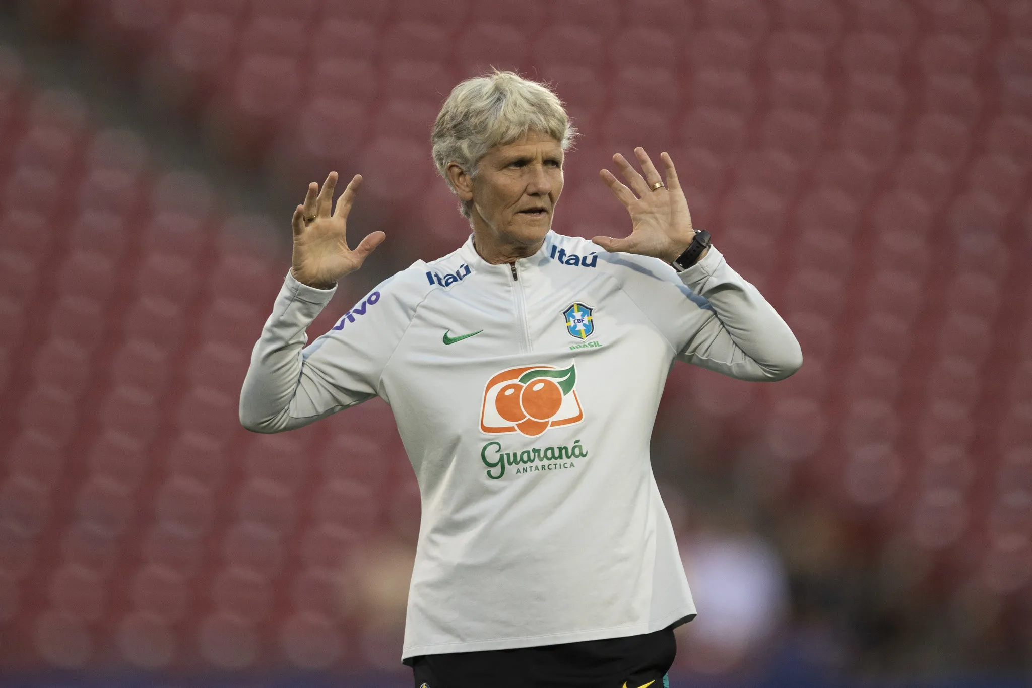 Pia Sunshage, treinadora da seleção feminina do Brasil