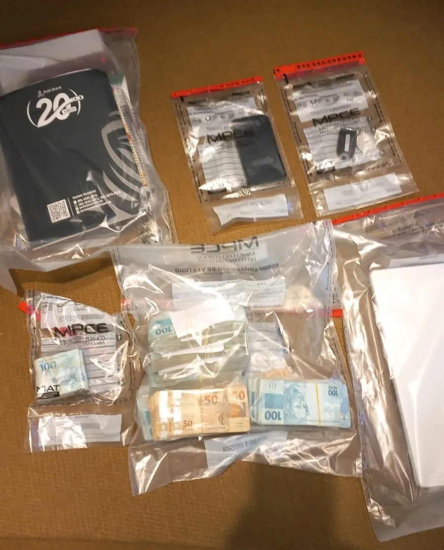 Itens apreendidos na operação do MP