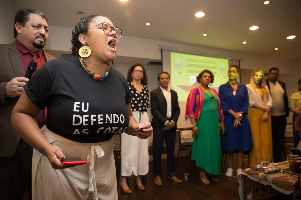 Mobilização da juventude negra em Fortaleza no encontro com a ministra da Igualdade Racial, Anielle Franco