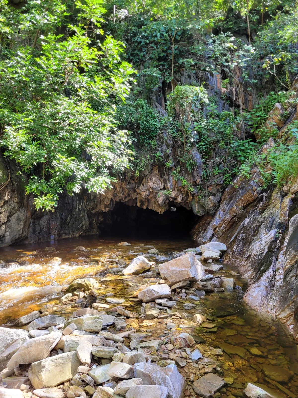Caverna sobre o Riacho dos Macacos, na Gruta do Torem. Está dentro do atual limite do Parque Estadual das Carnaúbas.