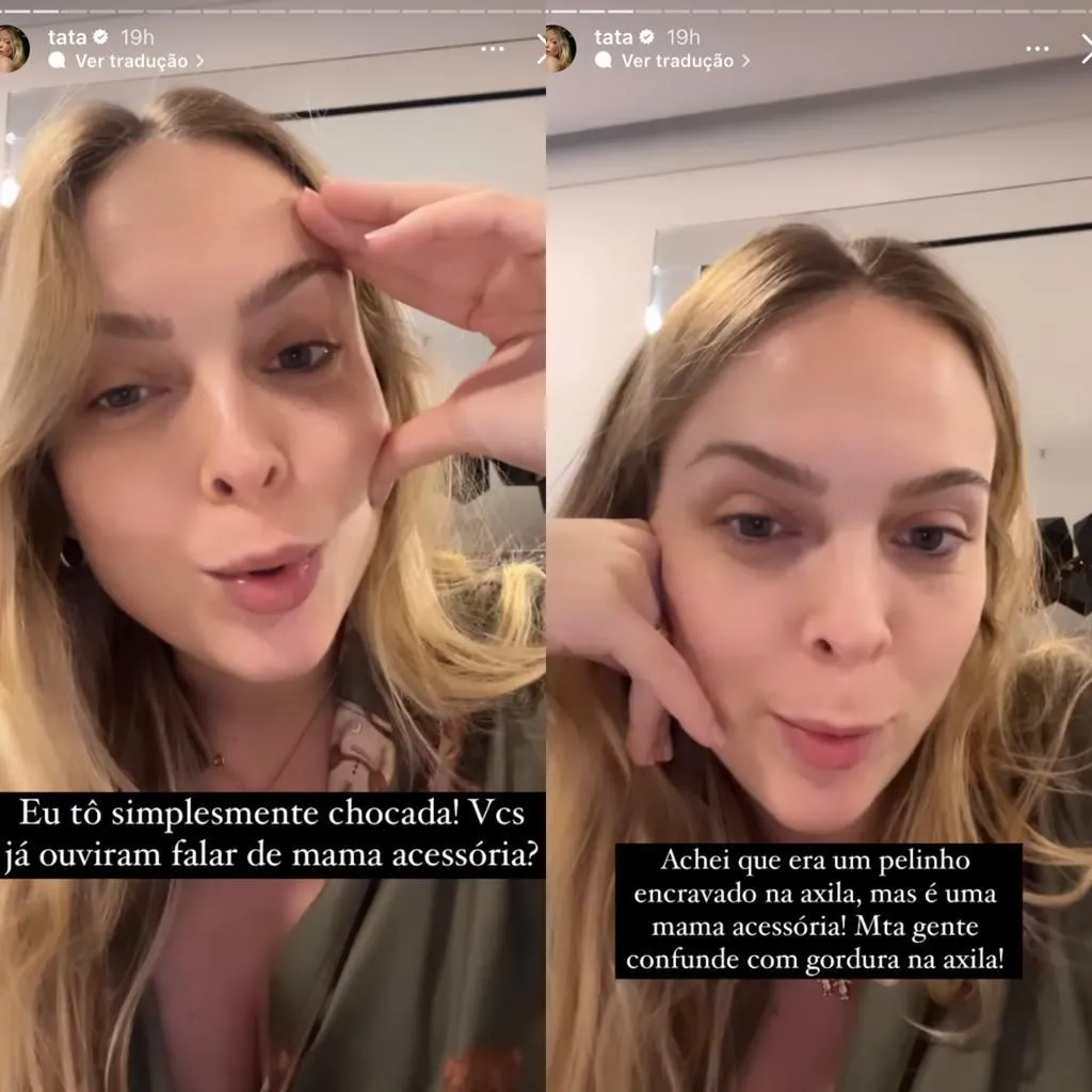 Tata fala sobre mama acessória.