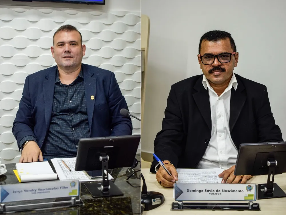 Vereadores envolvidos na confusão Jorge Vancy Vasconcelos Filho e Domingos Sávio do Nascimento