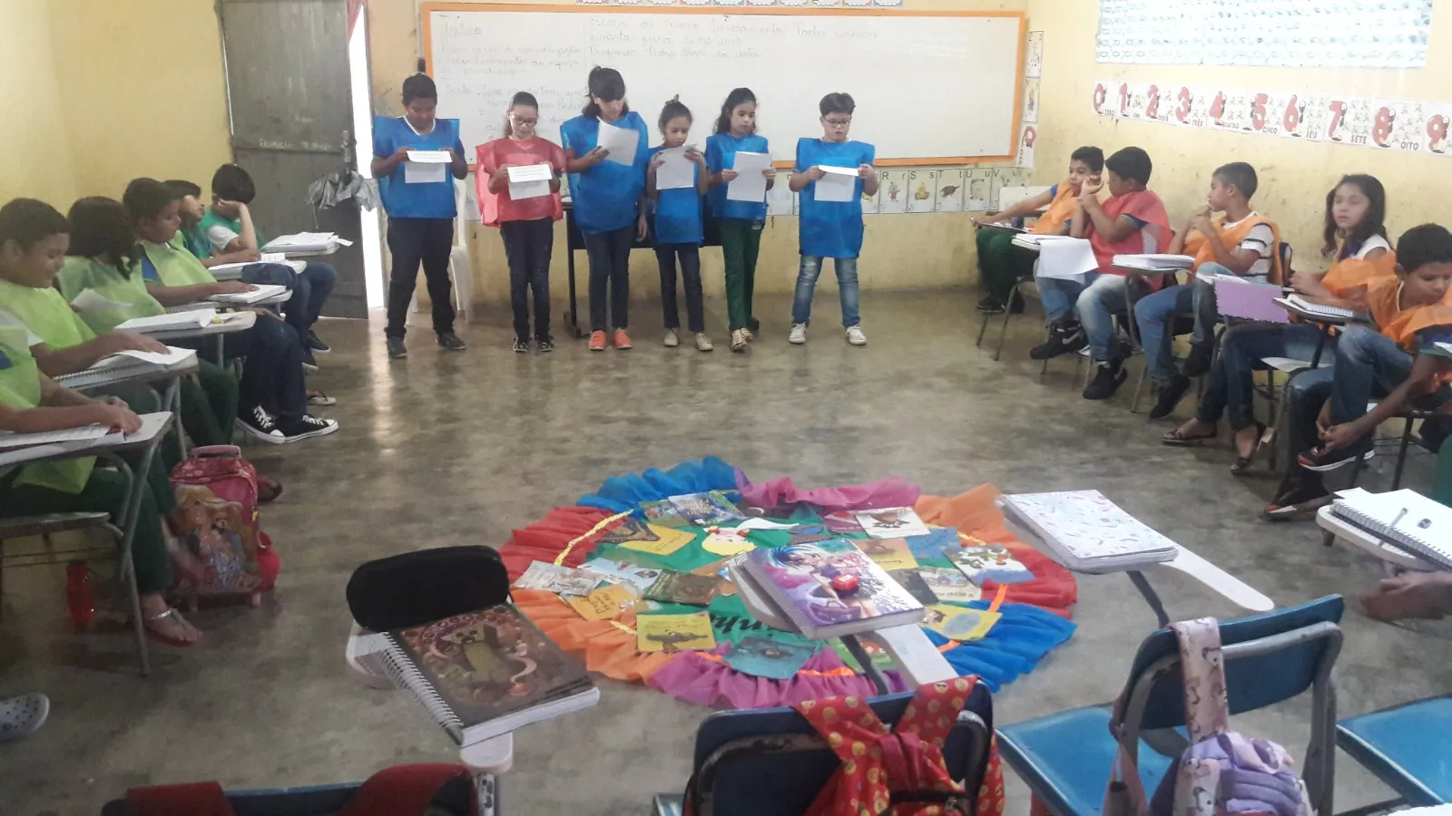 Projeto de leitura e escrita com alunos do 5º ano da EEF Padre Linhares, em distrito de Massapê