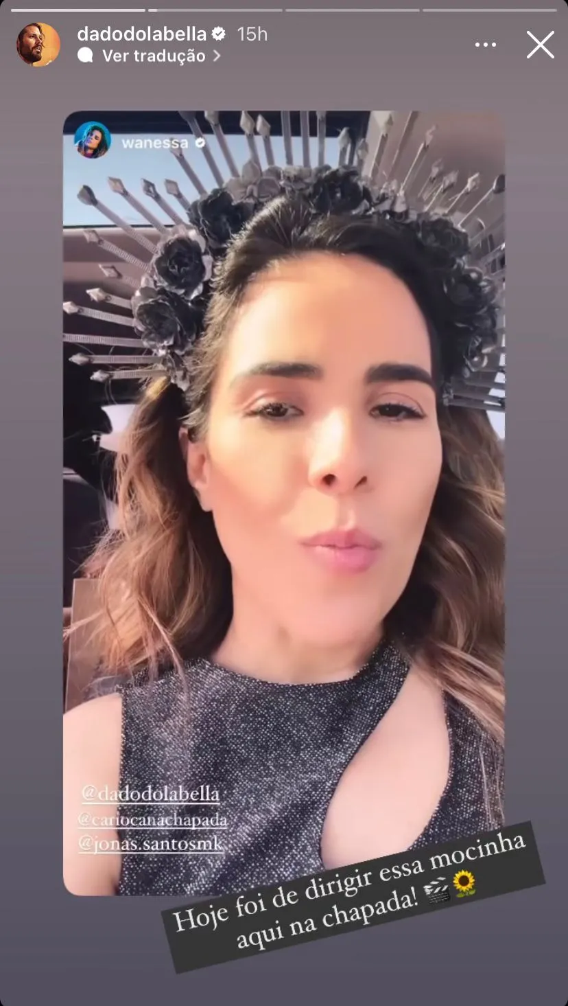 Dado publicou imagem de Wanessa citando direção