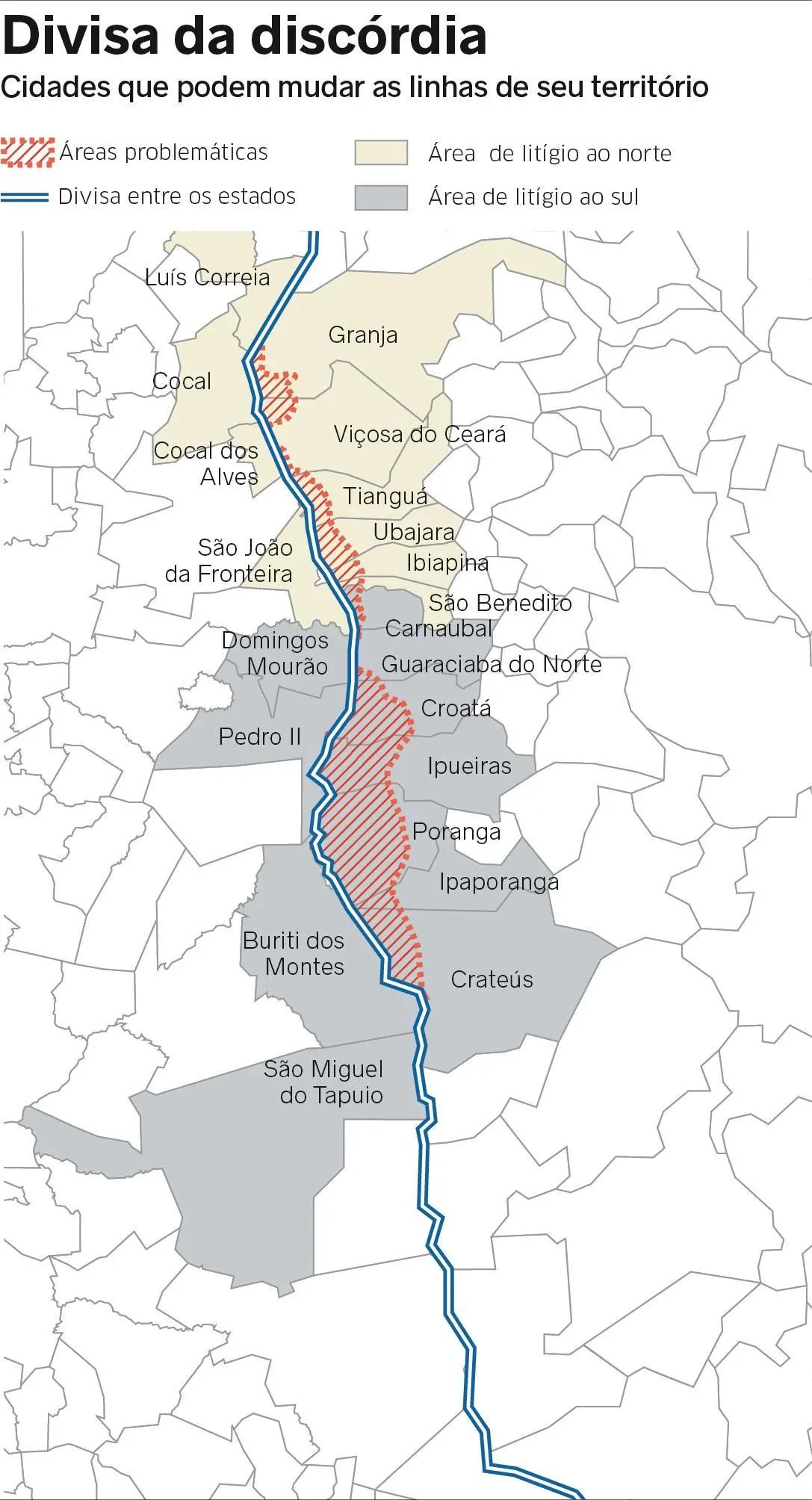 Mais de 240 mil cearenses podem ser impactados caso a decisão seja favorável ao Piauí.
