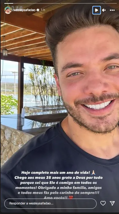 Wesley Safadão publicou reflexão neste dia de aniversário