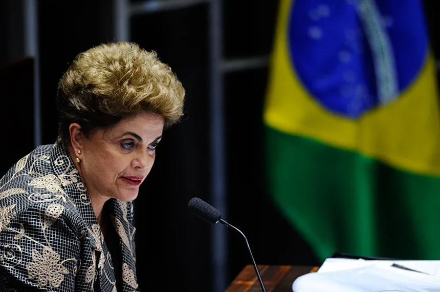 Dilma fez sua defesa perante os membros do Senado, em 2016.