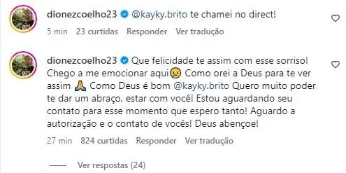 Motorista que atropelou Kayky Brito, Diones Coelho quer reencontrar o ator