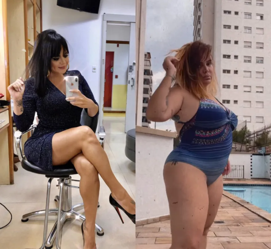 Antes e depois de Valentina Francavilla